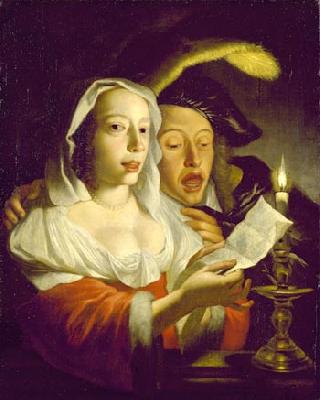 Jan Vermeer van Utrecht Singing Couple oil painting picture